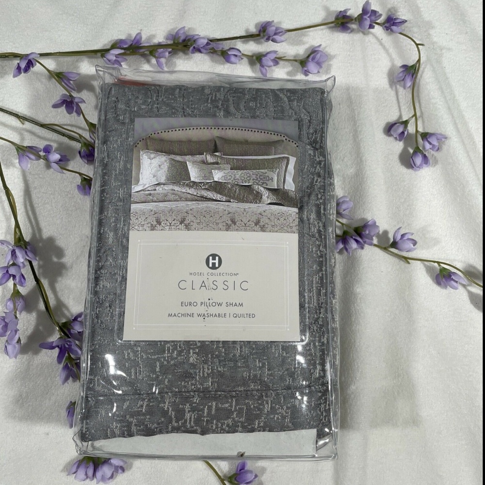 NWT Hotel Collection Classic‎ Embossed Jacquard Quilted (1) Euro Sham